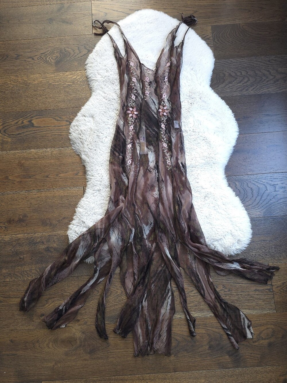 Deadstock Y2K Euro Shirt Passion Silk Ethereal Mermaid Siren Slip Dress